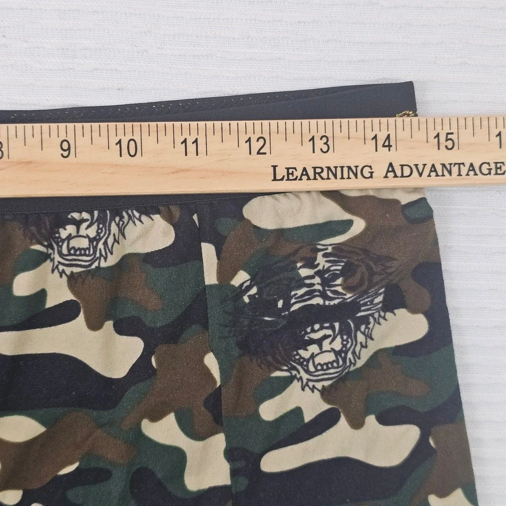 Ed Hardy Mens Camo Tiger Print Boxer Briefs GoldLogo Waistband Camouflage Trunks